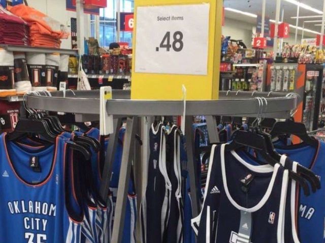 OKC store sells Durant Thunder jerseys for 48 cents