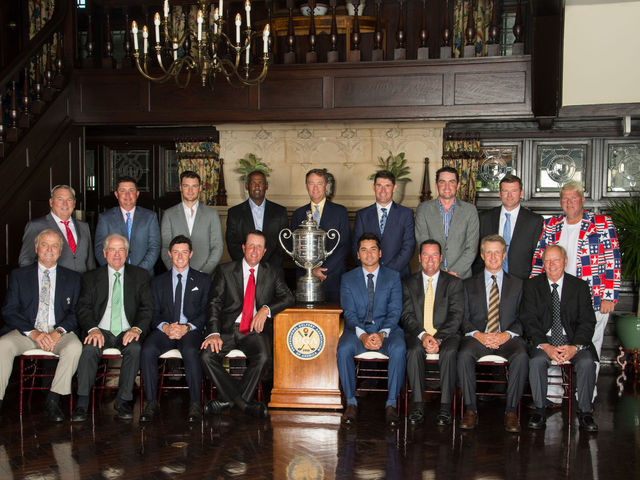 John Daly stands out with patriotic suit at champions dinner