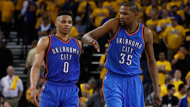 Durant will hold off congratulating Westbrook on extension