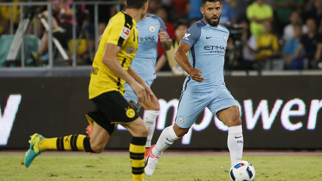 Watch: Aguero caps off slick passing move to take lead over Dortmund