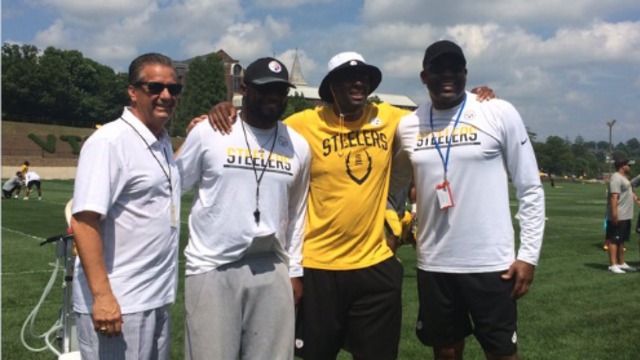 Calipari stops by Steelers training camp