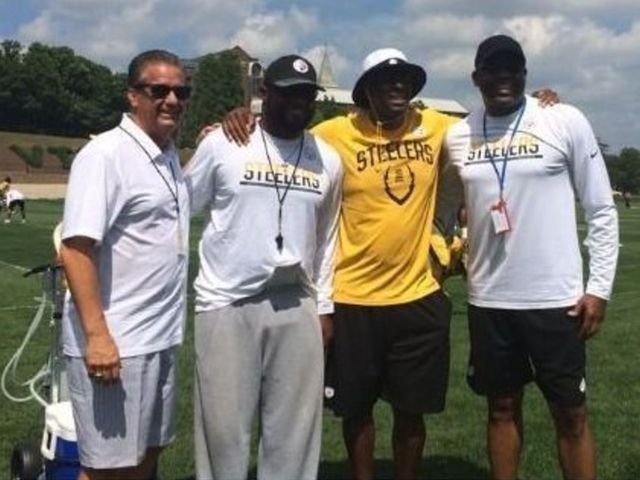 Calipari stops by Steelers training camp
