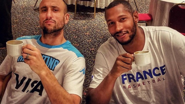Ginobili catches up with 'the Borista' over coffee
