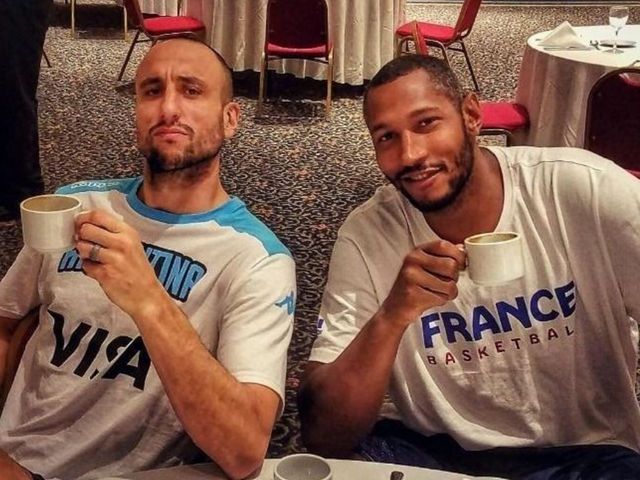 Ginobili catches up with 'the Borista' over coffee