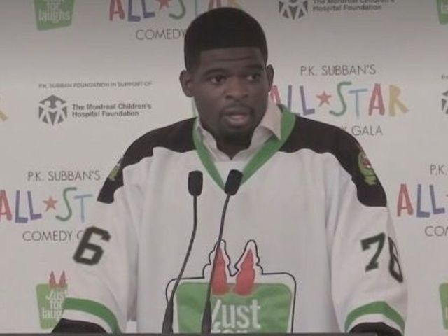 Subban takes jab at Canadiens' management at Just for Laughs gala