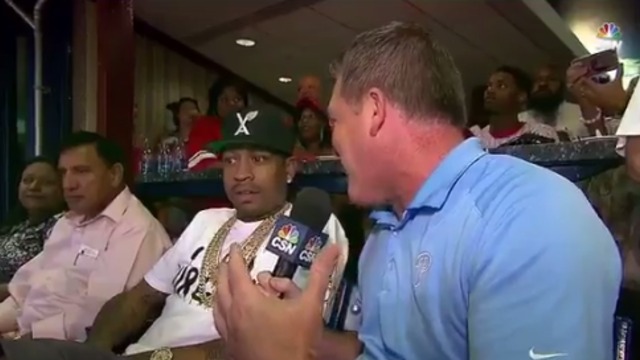 Iverson takes in Phillies game, discusses his love for Philadelphia