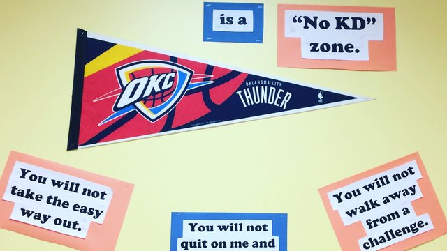 Teacher establishes 'No Kevin Durant' zone in classroom