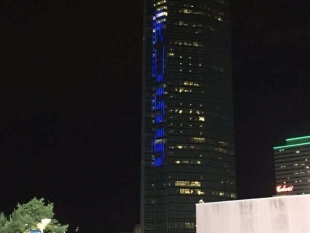 OKC skyscraper lights up in honor of Russell Westbrook