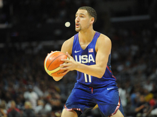 Watch: Klay, Butler play pigskin pickup, burn each other on deep routes