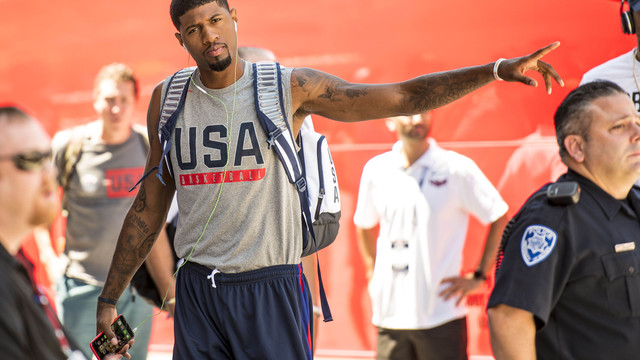 Paul George offers encouragement for French gymnast who broke leg