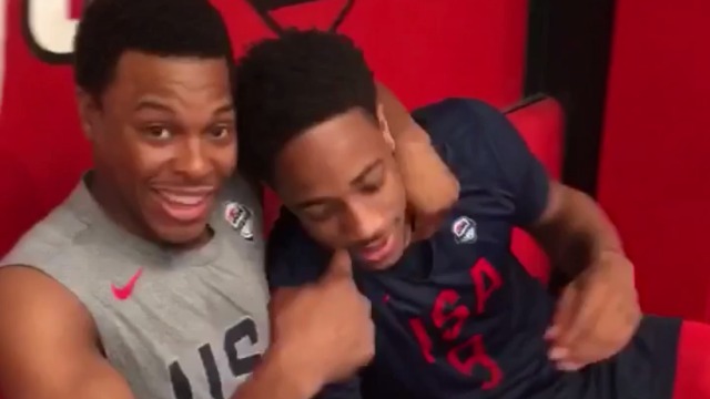 Lowry serenades DeRozan with birthday song