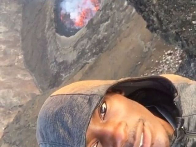 Biyombo climbs to top of active volcano