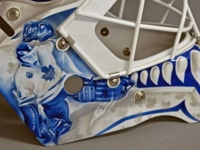 Leafs prospect's new mask pays tribute to Felix 'The Cat' Potvin