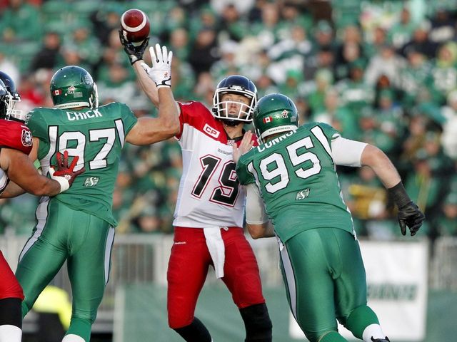 Stampeders outlast Roughriders in bitter battle