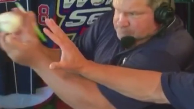 Watch: Kruk snags foul ball in broadcast booth at LLWS