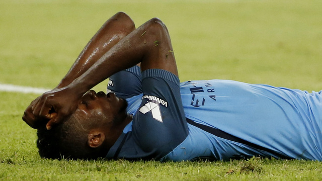 City's Iheanacho stretchered off with apparent calf injury