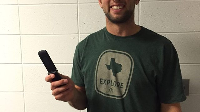 Andrew Luck keeps it old school with new flip phone