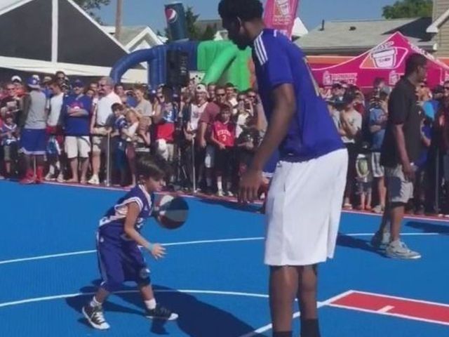 Embiid rejects waist-high child