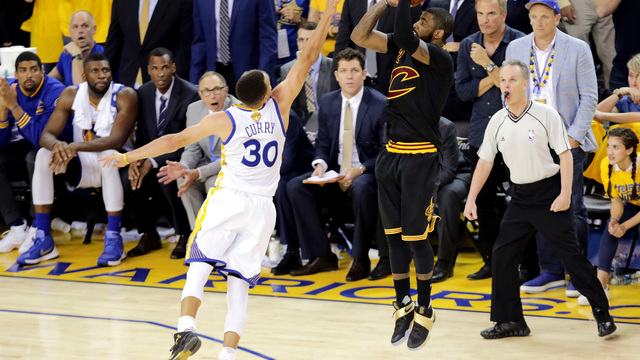 Watch: Kyrie drains game-winner to beat Warriors ... again