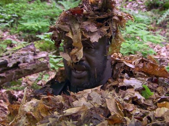 Shaq gets buried in leaves on 'Running Wild with Bear Grylls'