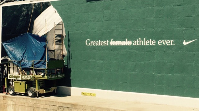 Nike unveils banner calling Serena greatest athlete ever