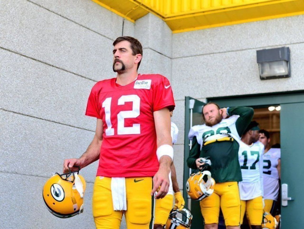 Aaron Rodgers Handlebar Mustache - 70 Handlebar Mustache Styles For