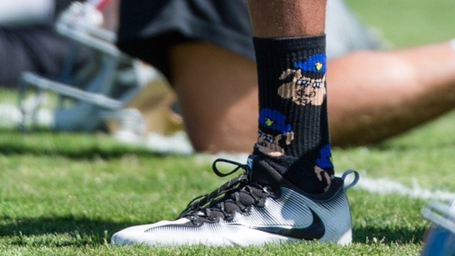 Kaepernick's practice socks depict cops as pigs