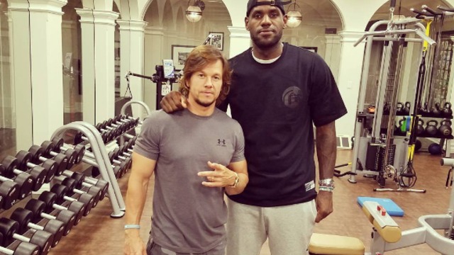 LeBron works out with Mark Wahlberg