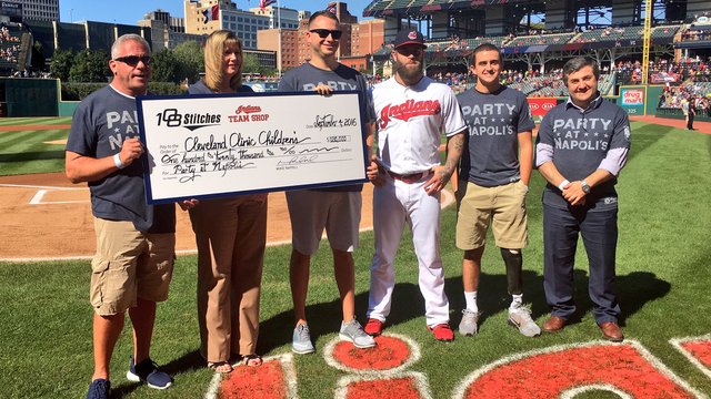 Indians, Napoli get spark from 'Party at Napoli's' T-shirts