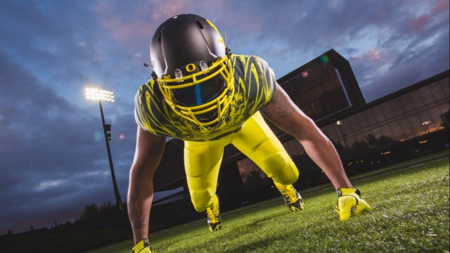 Oregon unveils 'Electric Lightning Yellow' uniforms for game vs. Virginia
