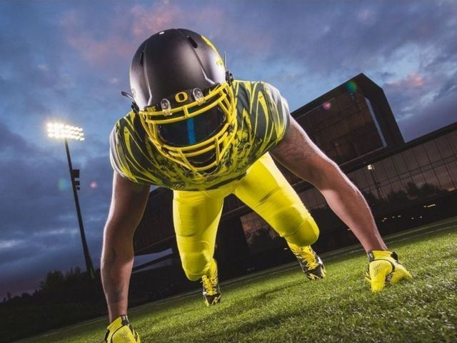 Oregon unveils 'Electric Lightning Yellow' uniforms for game vs. Virginia