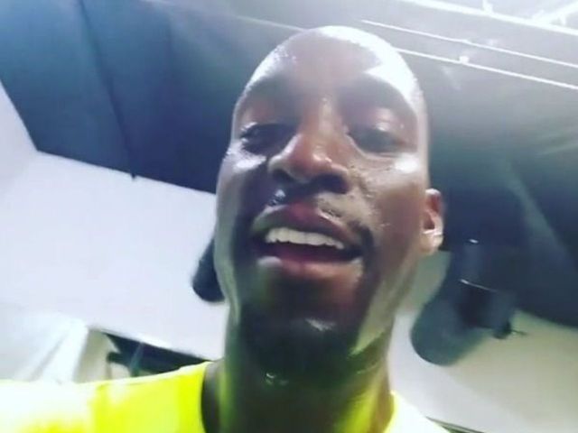 Sweaty Kevin Garnett wishes you a happy Labor Day
