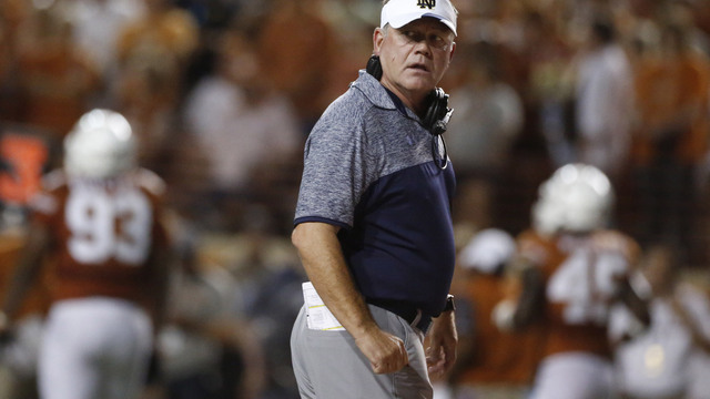 Brian Kelly not officially ready to give up on 2 QB system