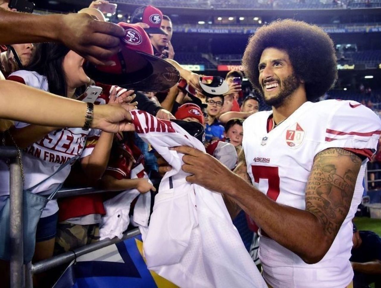 Colin Kaepernick to donate money from best-selling NFL jersey to