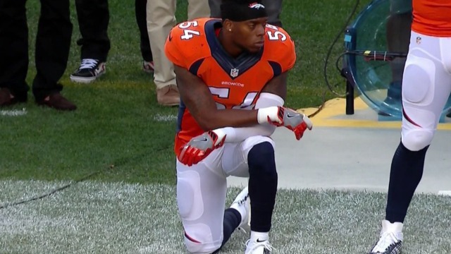 Broncos' Marshall kneels for national anthem
