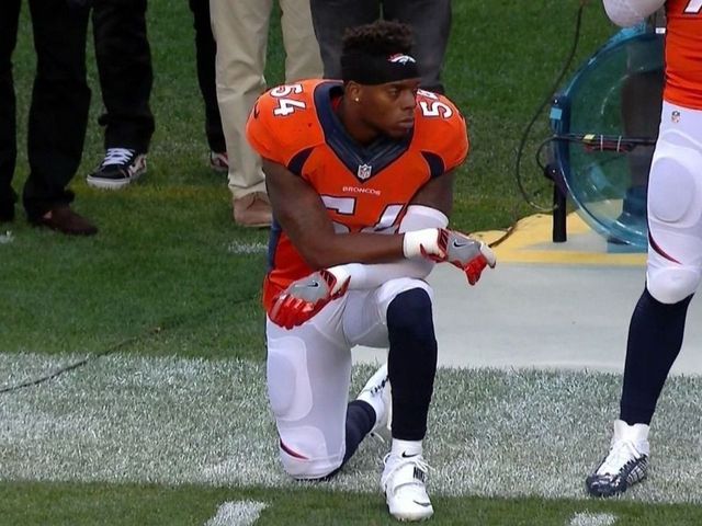 Broncos' Marshall kneels for national anthem
