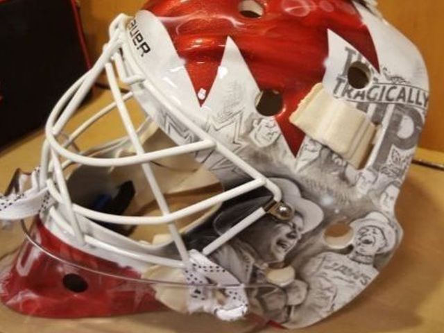 Holtby honoring Tragically Hip, Downie with World Cup mask