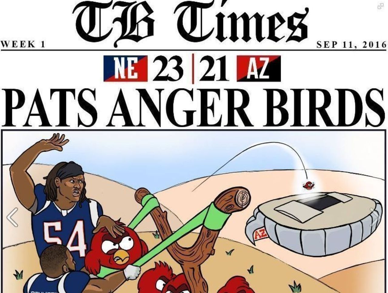 Tom Brady Celebrates Patriots Win With Cheesy Front Page Cartoon Thescore Com