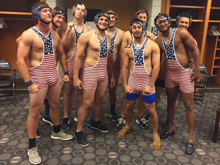 Rays' rookies wear patriotic wrestling outfits on flight to Toronto