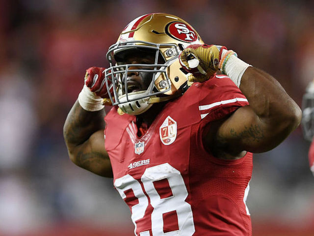 49ers' Hyde active vs. Cardinals after suffering hip injury last week