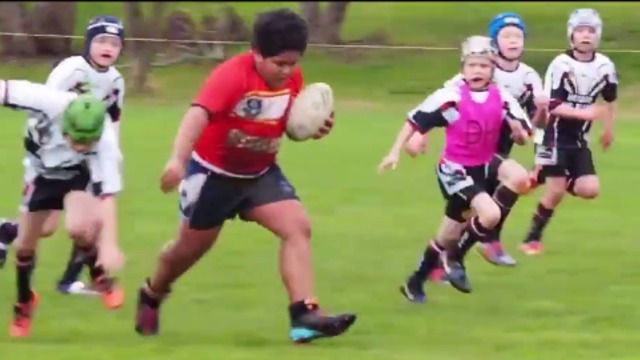 9-year-old rugby player goes full beast mode