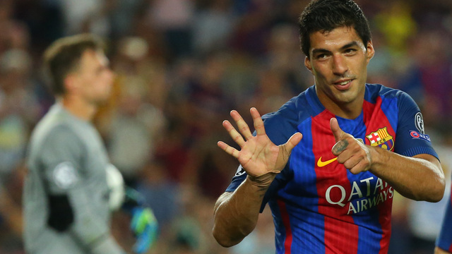 Messi, Neymar and Suarez score in Barcelona's 7-goal rout of Celtic