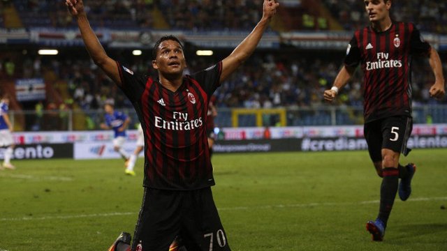Super sub Bacca rescues Milan from Sampdoria slumber