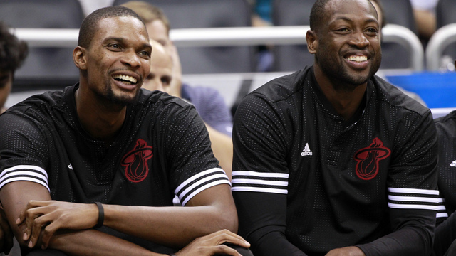 Watch: Bosh toasts Wade at Miami farewell party