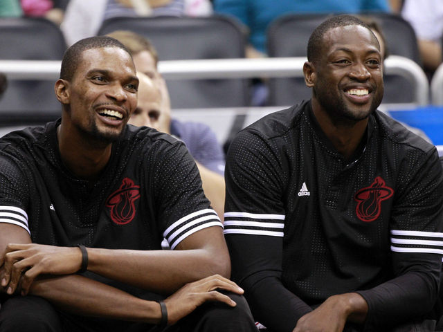 Watch: Bosh toasts Wade at Miami farewell party