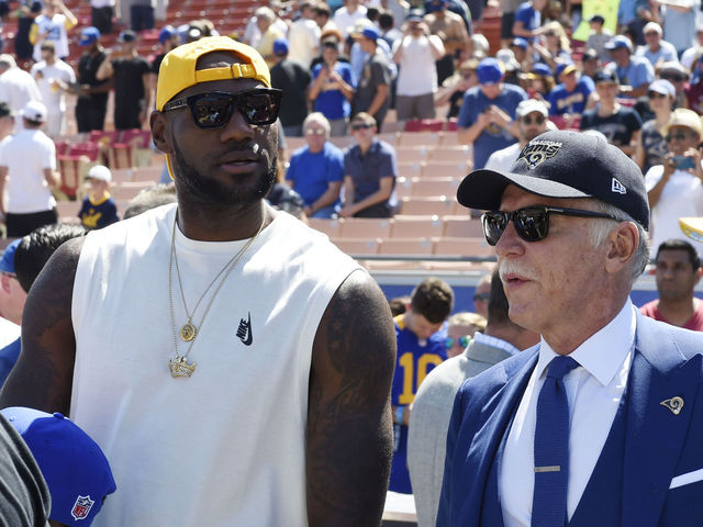 LeBron takes in Los Angeles Rams' home opener