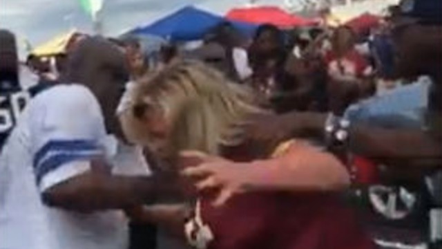 Cowboys fan attacks women during parking lot brawl