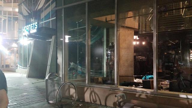 Hornets team store looted during Charlotte riots