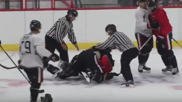 Watch: Bobby Ryan goes after Senators prospect for hit on MacArthur