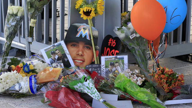 Fans gather at Marlins Park to honor Fernandez
